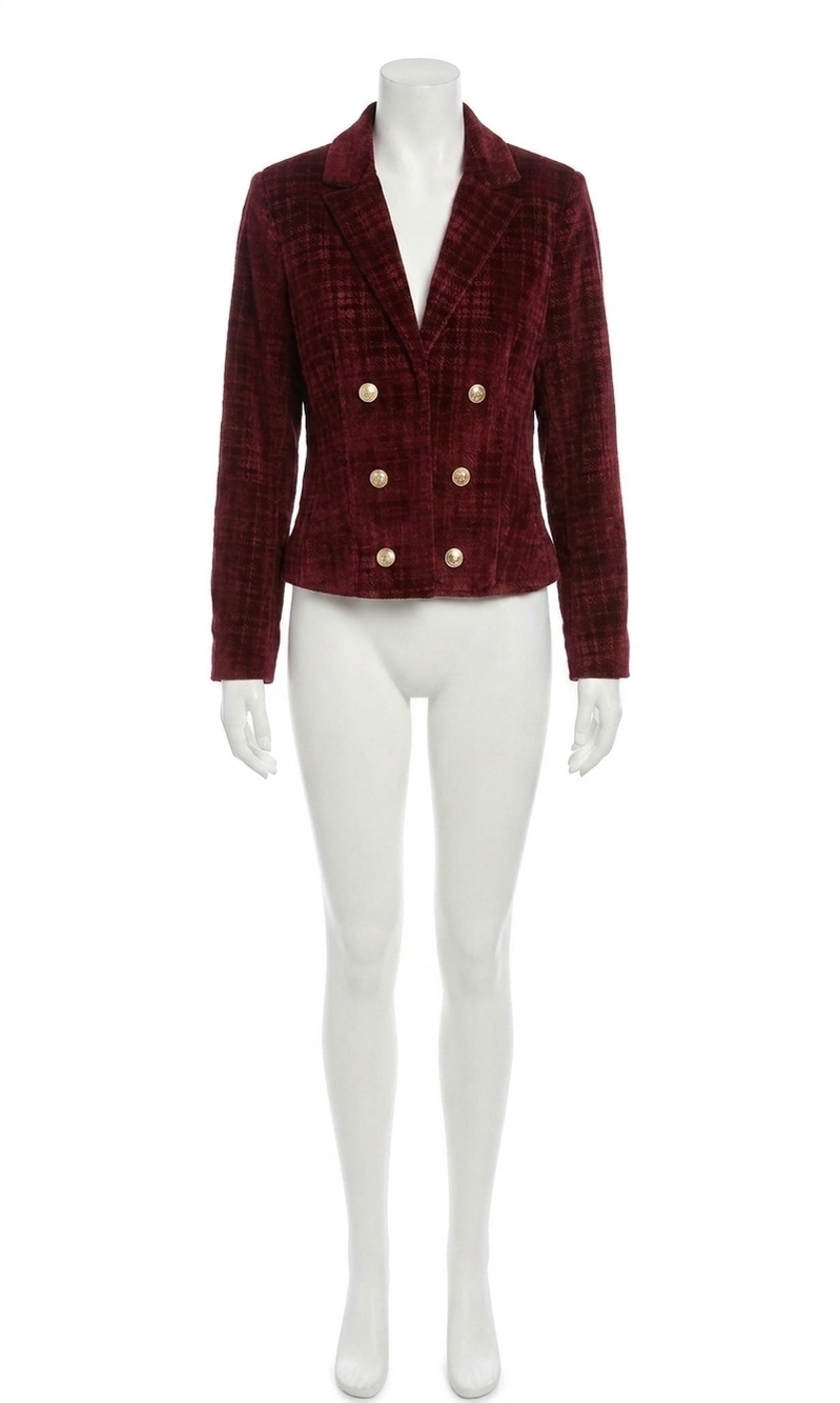 NEW GREYLIN tricia cropped blazer in merlot